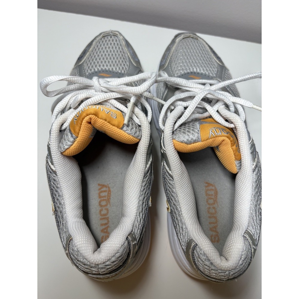 Saucony Grid Fusion Athletic Running Shoes Sneakers Gray Orange Womens - Size 8 - Picture 7 of 11